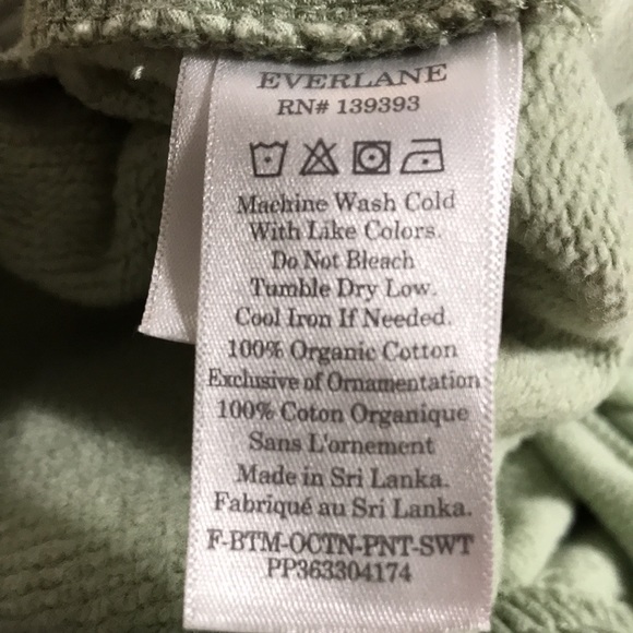 Everlane The Track Jogger Pants Sweatpants Laurel Green XXS Organic Cotton NWOT - Picture 4 of 4